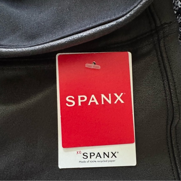 NWT Spanx Black Faux Leather High-Waisted Leggings size Large - Picture 8 of 11